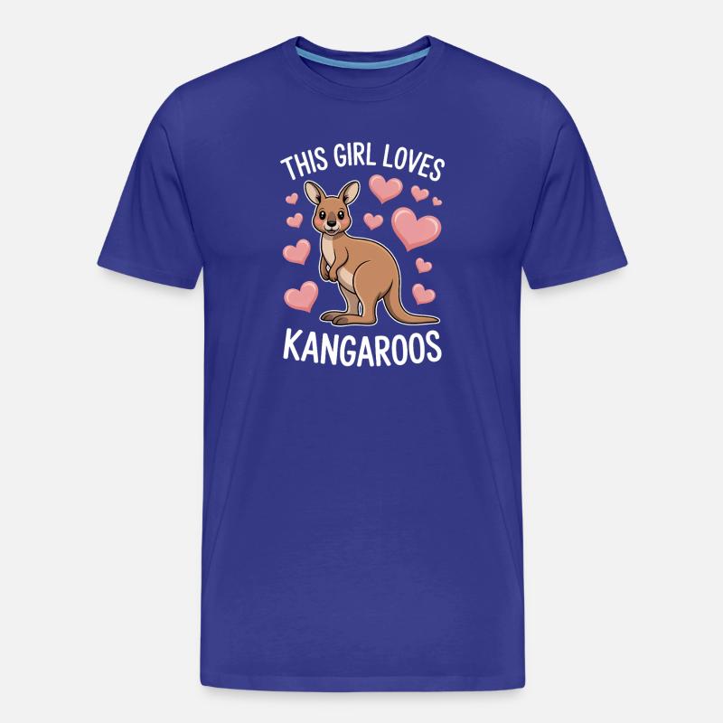 Kangaroo Spruch Mädchen Lustige Kangaroo Geschenk - Männer Premium Bio T-Shirt - Königsblau
