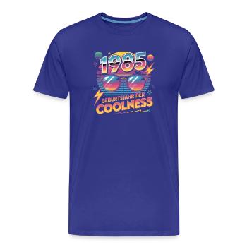 1985 Geburtjahr der Coolness - Männer Premium Bio T-Shirt - Königsblau - Vorne - Damien (186cm)