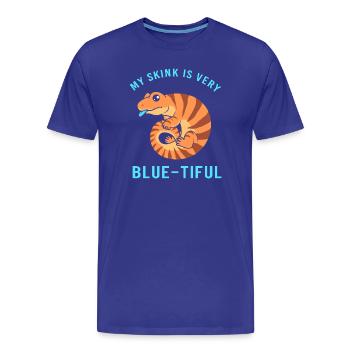 Lizard Blue Tongue - Men's Premium Organic T-Shirt - royal blue - Front - Damien (186cm)