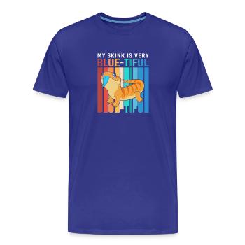 Blue Tongue Lizard - Men's Premium Organic T-Shirt - royal blue - Front - Damien (186cm)