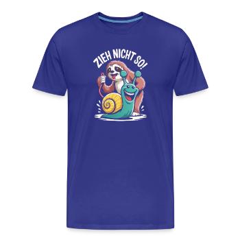 Zieh Nicht So Sloth Humor - Männer Premium Bio T-Shirt - Königsblau - Vorne - Damien (186cm)