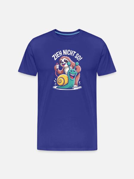 Don't Pull So Sloth Humor - Men's Premium Organic T-Shirt - royal blue