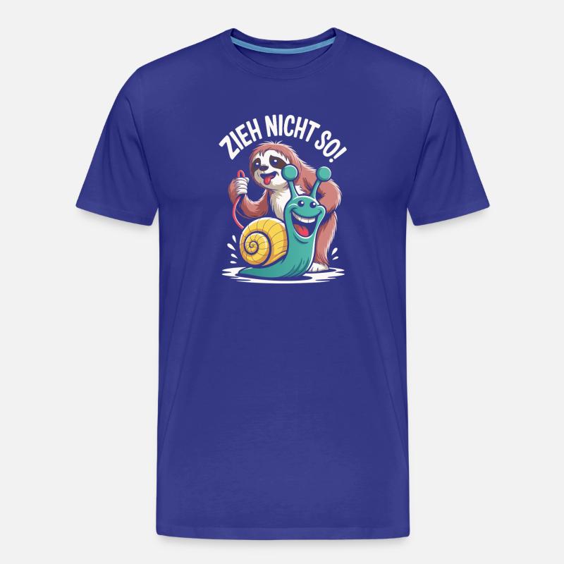 Don't Pull So Sloth Humor - Men's Premium Organic T-Shirt - royal blue