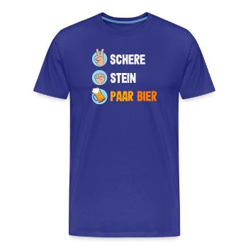 Funny Father's Day Gift Dad Beer - Men's Premium Organic T-Shirt - royal blue - Front - Damien (186cm)