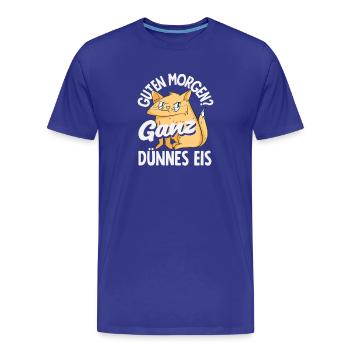 Bonjour chat de glace très mince - T-shirt bio Premium Homme - bleu roi - Devant - Damien (186cm)