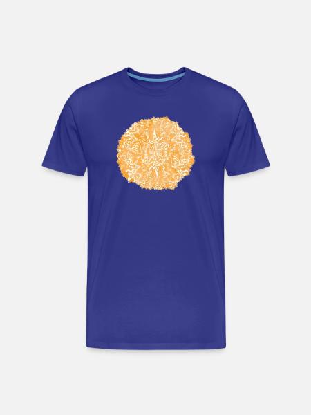 Orange tie-dye circle pattern - Men's Premium Organic T-Shirt - royal blue