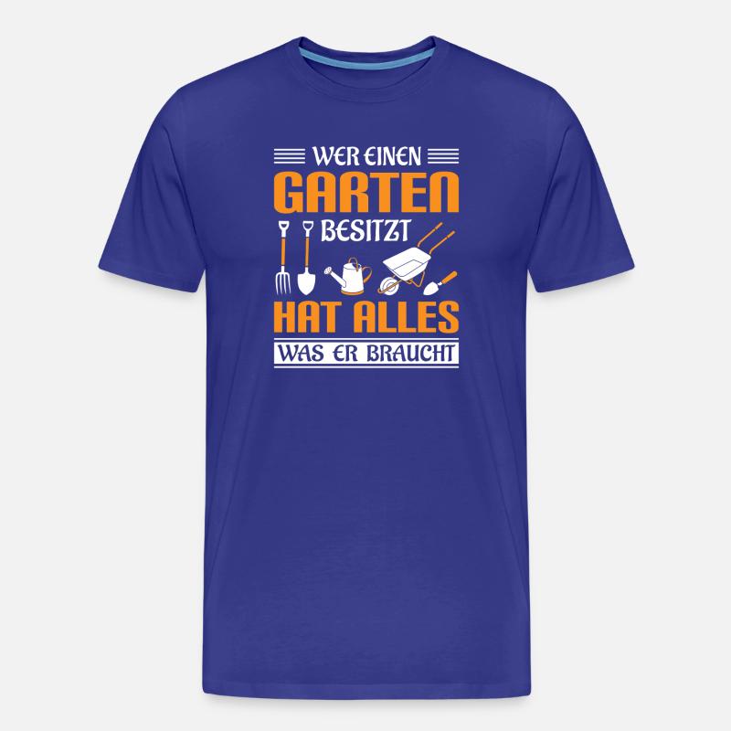 Garten Gärtner Gärtnern Gartenarbeit Gartenarbeit - Männer Premium Bio T-Shirt - Königsblau