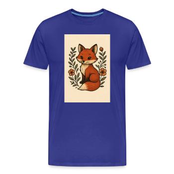 Grande écaille de tortue - T-shirt bio Premium Homme - bleu roi - Devant - Damien (186cm)