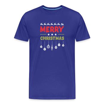 Frohe Weihnachten - Männer Premium Bio T-Shirt - Königsblau - Vorne - Damien (186cm)