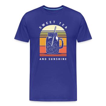 Chai Tea - Men's Premium Organic T-Shirt - royal blue - Front - Damien (186cm)
