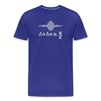Quantenwellen und Unsicherheit - Männer Premium Bio T-Shirt - Königsblau - Vorne - Damien (186cm)