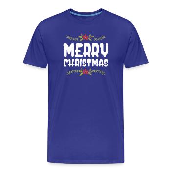 Joyeux Noël - T-shirt bio Premium Homme - bleu roi - Devant - Damien (186cm)