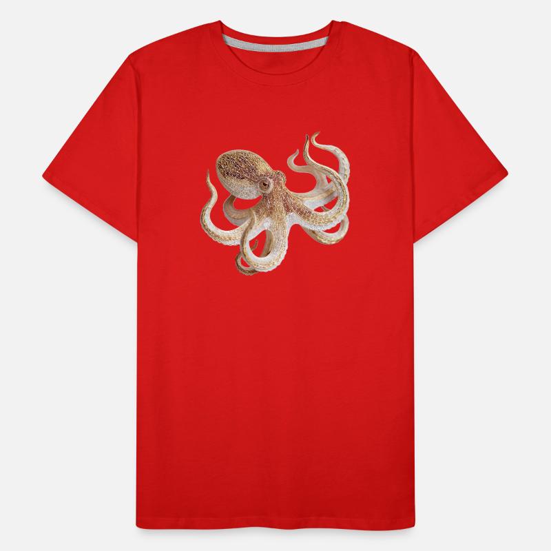 Octopus Net Pattern – Maritime Style Men's Premium Organic T-Shirt