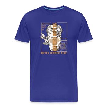 Coffee just does its job retro - Men's Premium Organic T-Shirt - royal blue - Front - Damien (186cm)