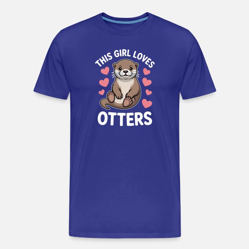 Otter Spruch Mädchen Lustiges Otter Geschenk - Männer Premium Bio T-Shirt - Königsblau