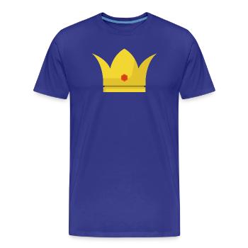 Couronne - T-shirt bio Premium Homme - bleu roi - Devant - Damien (186cm)