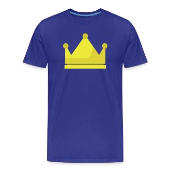 Krone - Männer Premium Bio T-Shirt - Königsblau - Vorne - Damien (186cm)
