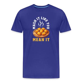 Taters Over Haters Kartoffel - Männer Premium Bio T-Shirt - Königsblau - Vorne - Damien (186cm)