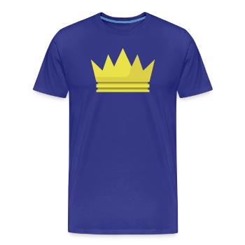 Krone - Männer Premium Bio T-Shirt - Königsblau - Vorne - Damien (186cm)