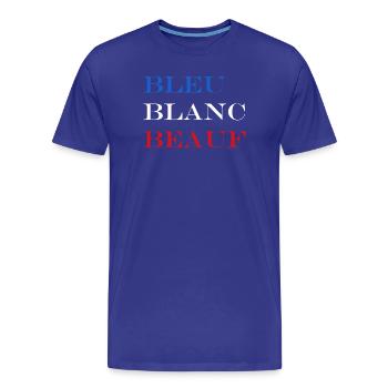 beef - Men's Premium Organic T-Shirt - royal blue - Front - Damien (186cm)