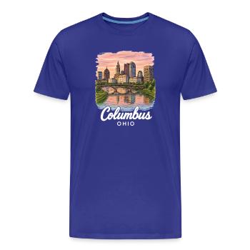 Columbus, Ohio - T-shirt bio Premium Homme - bleu roi - Devant - Damien (186cm)