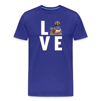 Faisans Faisan - T-shirt bio Premium Homme - bleu roi - Devant - Damien (186cm)