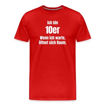 Directeur du milieu de terrain de football - T-shirt bio Premium Homme - rouge - Devant - Damien (186cm)