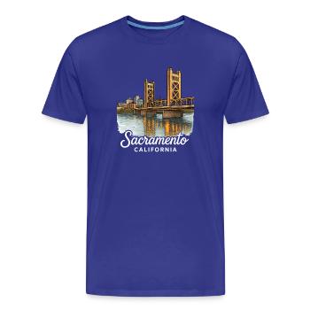 Sacramento Kalifornien - Männer Premium Bio T-Shirt - Königsblau - Vorne - Damien (186cm)