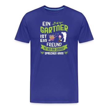 Jardinier Jardinage Jardinage Jardinage Jardinage - T-shirt bio Premium Homme - bleu roi - Devant - Damien (186cm)