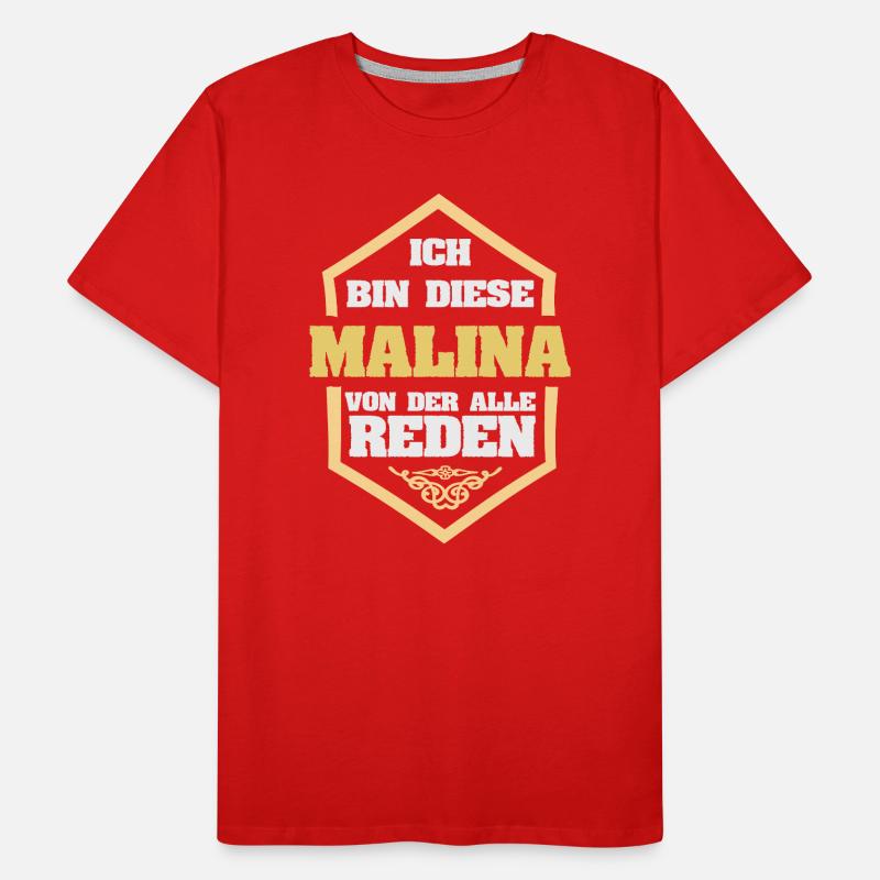 Malina as a first name Men's Premium Organic T-Shirt