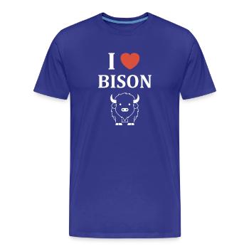 bison - T-shirt bio Premium Homme - bleu roi - Devant - Damien (186cm)