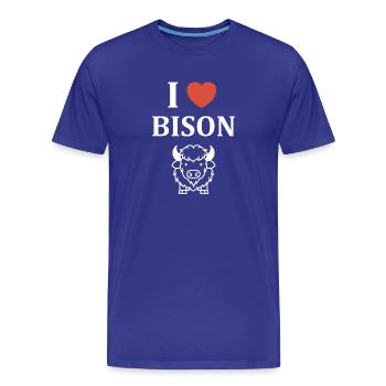 bison - T-shirt bio Premium Homme - bleu roi - Devant - Damien (186cm)