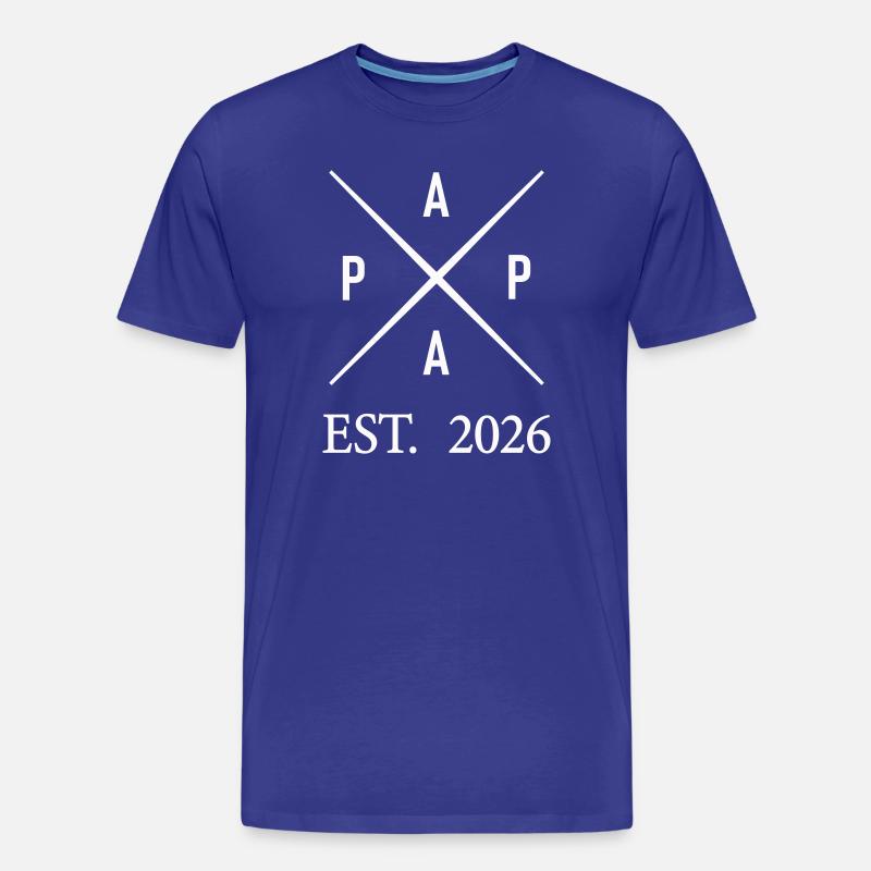 Papa Est. 2026 - Männer Premium Bio T-Shirt - Königsblau