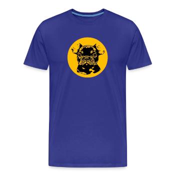 Bulldog - Men's Premium Organic T-Shirt - royal blue - Front - Damien (186cm)