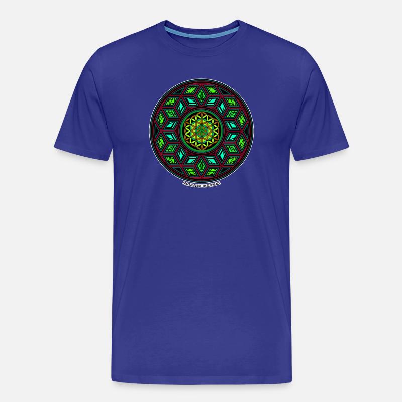 Fractal Evolution Kaleidoskop Mandala Muster Yoga - Männer Premium Bio T-Shirt - Königsblau