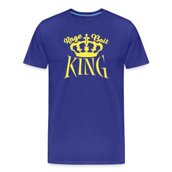 Rage, Bait, King, Provocation, Troll, Attention - T-shirt bio Premium Homme - bleu roi - Devant - Damien (186cm)