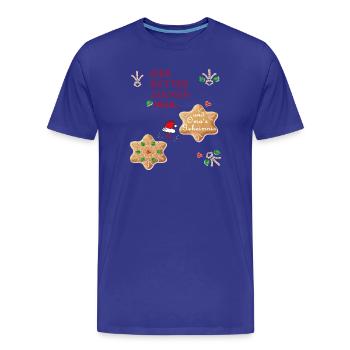 Weihnachtsplätzchen - Männer Premium Bio T-Shirt - Königsblau - Vorne - Damien (186cm)