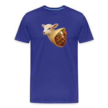 Lamb kebab | Reduced meat consumption - Men's Premium Organic T-Shirt - royal blue - Front - Damien (186cm)