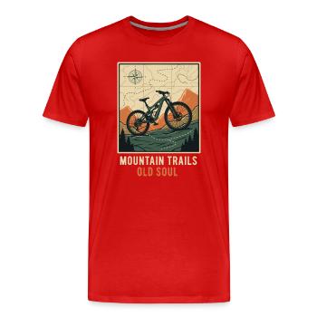 Bergwege Alte Seele - Männer Premium Bio T-Shirt - Rot - Vorne - Damien (186cm)