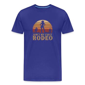 Western Vintage - T-shirt bio Premium Homme - bleu roi - Devant - Damien (186cm)