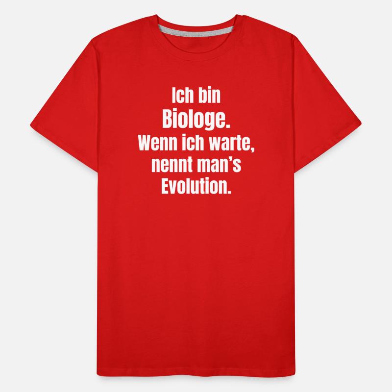 Biologe Evolution Spruch Männer Premium Bio T-Shirt