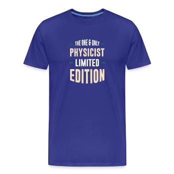 Einziger Physiker Limited Edition - Männer Premium Bio T-Shirt - Königsblau - Vorne - Damien (186cm)