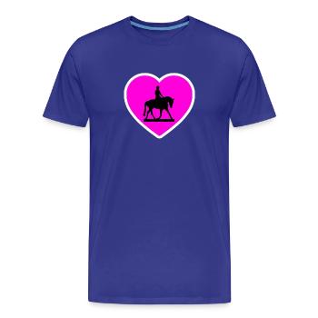 horses - Men's Premium Organic T-Shirt - royal blue - Front - Damien (186cm)