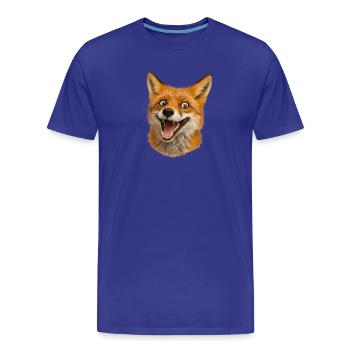 Fuchshead Freude Illustration - Männer Premium Bio T-Shirt - Königsblau - Vorne - Damien (186cm)