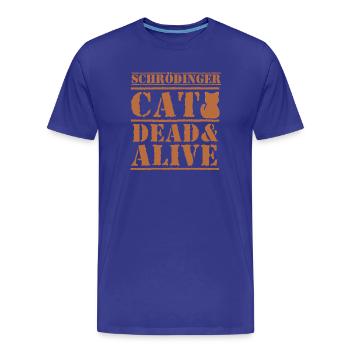 Schrödingers Katze - Männer Premium Bio T-Shirt - Königsblau - Vorne - Damien (186cm)