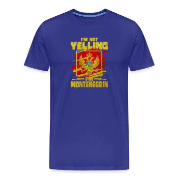 Montenegro - Men's Premium Organic T-Shirt - royal blue - Front - Damien (186cm)
