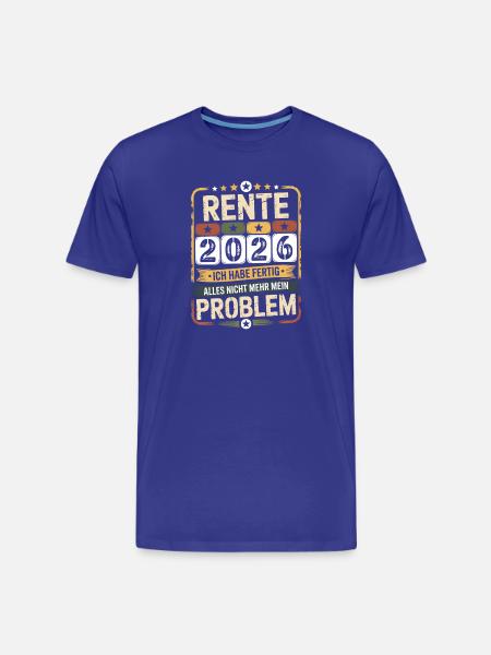 Pension 2026 – Peace at last - Men's Premium Organic T-Shirt - royal blue