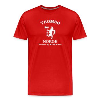 Tromso Norge Norway - Männer Premium Bio T-Shirt - Rot - Vorne - Damien (186cm)
