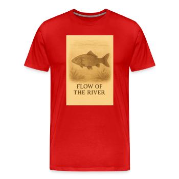 Stream of the River Vis - Men's Premium Organic T-Shirt - red - Front - Damien (186cm)