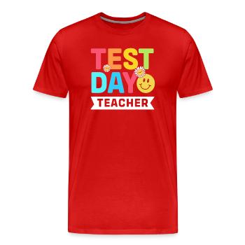 Professeur d’examen Abi Abitur - T-shirt bio Premium Homme - rouge - Devant - Damien (186cm)